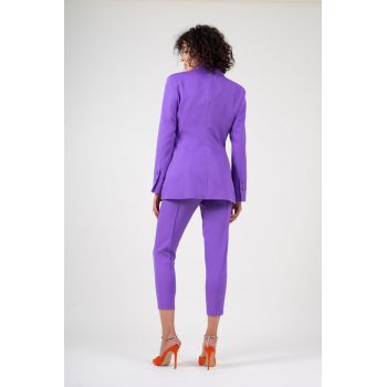 Sacou cambrat mov pastel