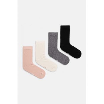United Colors of Benetton șosete 4-pack culoarea roz, 6GRD07028
