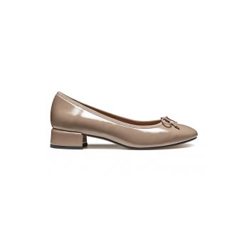 Pantofi de piele ecologica cu funda