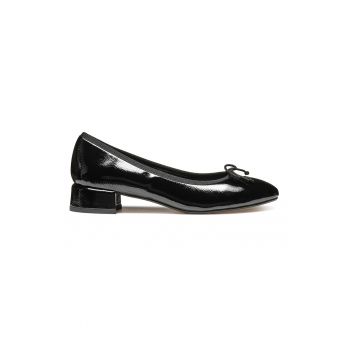 Pantofi de piele ecologica cu funda