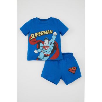 Set de tricou cu imprimeu Superman si pantaloni scurti - 2 piese