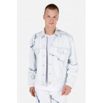 Jacheta din denim cu imprimeu tie-dye de firma originala