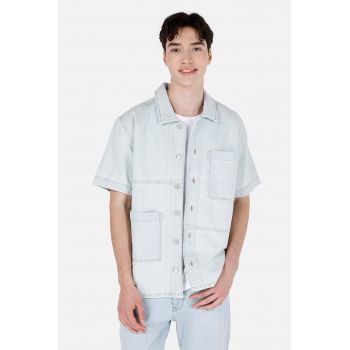 Jacheta din denim cu maneci scurte de firma originala