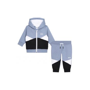 Trening cu gluga si model colorblock