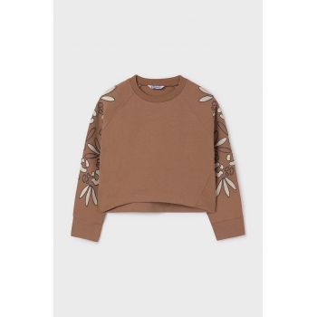 Mayoral bluza copii culoarea bej, cu imprimeu, 7471