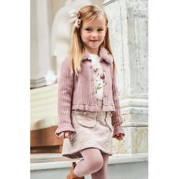 Mayoral fustă-pantalon pentru copii culoarea roz, mini, drept, 4908