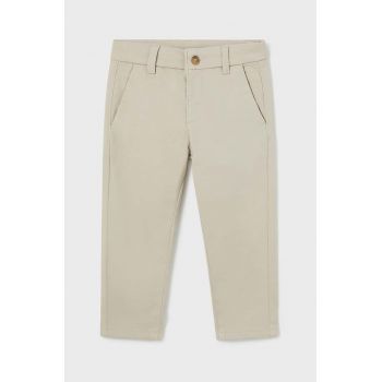 Mayoral pantaloni bebe culoarea bej, neted, 521