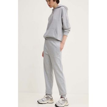 HUGO pantaloni de trening din bumbac culoarea gri, neted, 50522417