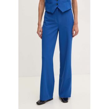 Sisley pantaloni femei, drept, high waist, 4KVXLF02I