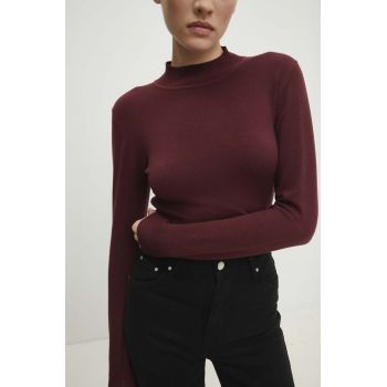 Answear Lab pulover de cașmir culoarea bordo, light ieftin