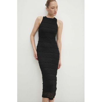 Answear Lab rochie culoarea negru, midi, mulata