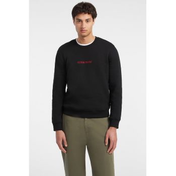 Bluza de trening slim fit cu broderie