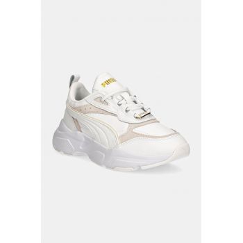 Puma sneakers Cassia Lux culoarea alb, 397837