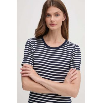 United Colors of Benetton tricou din bumbac femei, culoarea albastru marin, 30YSE16A0 ieftin