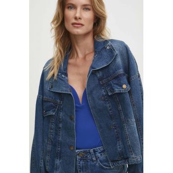Answear Lab geacă din denim femei, de tranziție, oversized