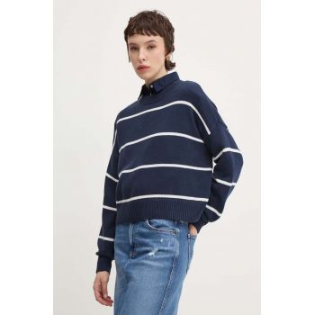 Hollister Co. pulover femei, culoarea albastru marin, KI350-4173 ieftin