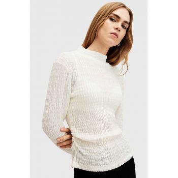 AllSaints pulover CONNIE FRANCESCO femei, culoarea alb, cu turtleneck, W190JB