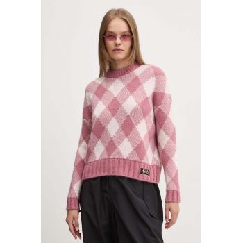 Superdry pulover femei, culoarea roz, W6110574A-2YX ieftin