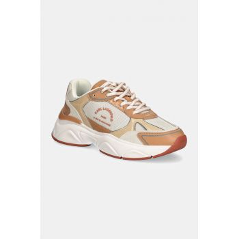 Karl Lagerfeld sneakers KOMET culoarea bej, KL65638