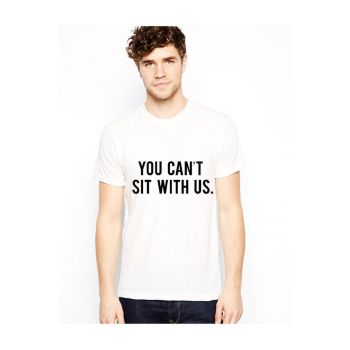 Tricou Sit With Us - Alb