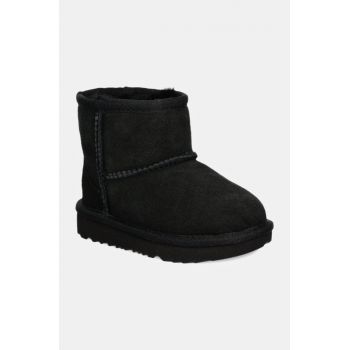 UGG cizme de zapada din piele intoarsa CLASSIC MINI II culoarea negru, 1017715T ieftina