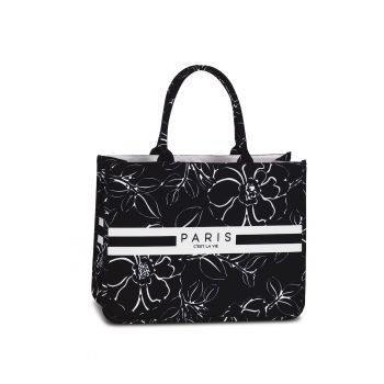 Geanta  F50414 - Negru cu imprimeu floral