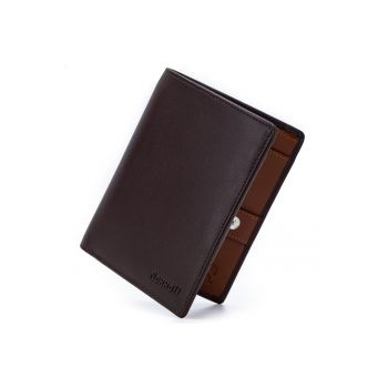 Portofel modern slim vertical barbati -  protectie RFID - piele naturala premium