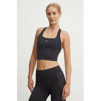 Reebok top LUX Collection femei, culoarea negru, 100205820 ieftin