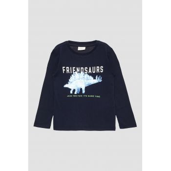 Bluza cu imprimeu si paiete