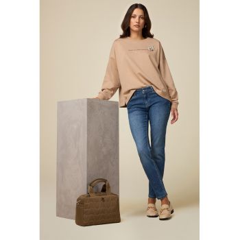 Blugi crop regular fit de firma originali