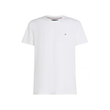 Tricou de bumbac cu decolteu la baza gatului