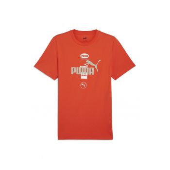 Tricou cu decolteu la baza gatului si logo