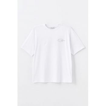 Tricou de bumbac cu imprimeu text