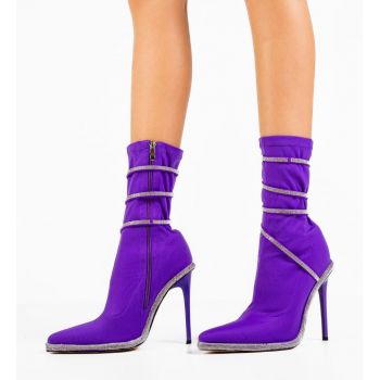 Botine dama Marijn Mov ieftine