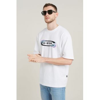 Tricou lejer de bumbac organic cu imprimeu logo