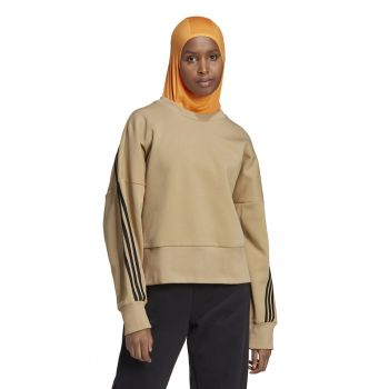 Bluza sport cu maneci cazute Three Stripes
