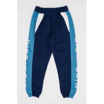 Pantaloni de trening din amestec de bumbac cu logo