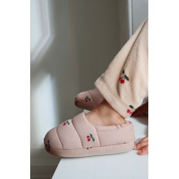 Konges Sløjd papuci copii GLOBE FOOTIES culoarea roz, KS101296