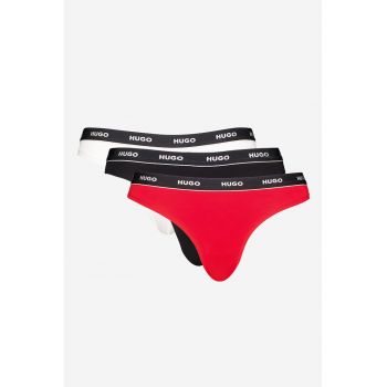 Set de chiloti tanga cu logo - 3 perechi