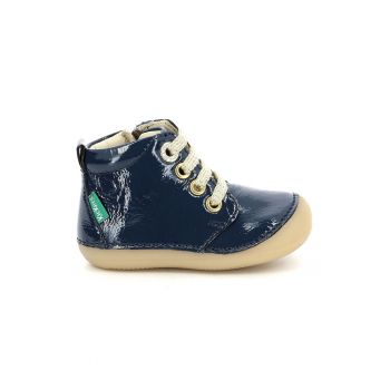 Pantofi sport mid-high de piele lacuita