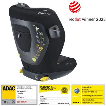 Scaun auto Swandoo Charlie i-Size Chia Black testat Adac