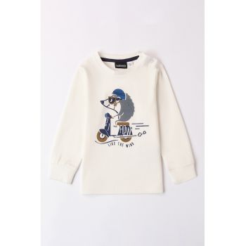 Bluza de bumbac cu imprimeu