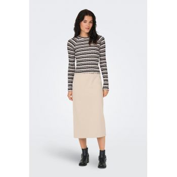 Pulover cu model in dungi si maneci raglan ieftin