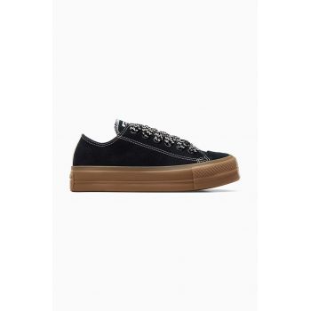 Converse teniși Chuck Taylor All Star Lift femei, culoarea negru, A08306C