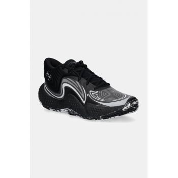 Under Armour pantofi de basketball Spawn 6 Mid culoarea negru, 3027647 de firma originali