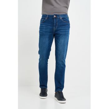 Blugi slim fit -  aspect decolorat