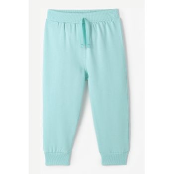 Pantaloni de trening din bumbac cu snur de ajustare