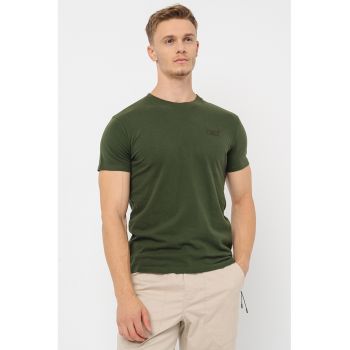 Tricou cu decolteu la baza gatului si logo