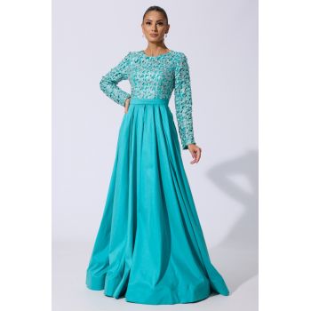 Rochie de ocazie Zeraphine Turcoaz ieftina