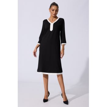 Rochie office Zahara Neagra ieftina la reducere